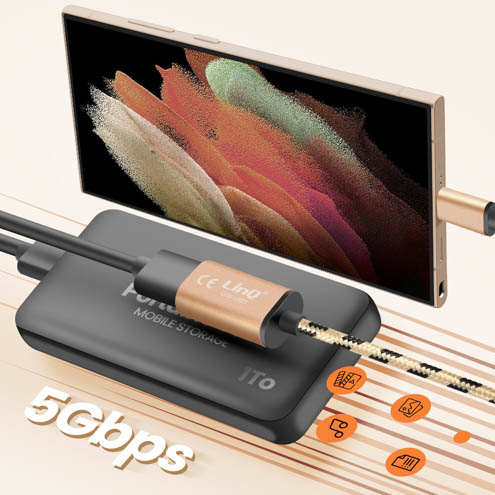 Câble Adaptateur OTG Micro USB Vers USB - Compatible Huawei Y6, Env. 15 Cm, Transfert Direct Vers Clé USB Sans PC - 12