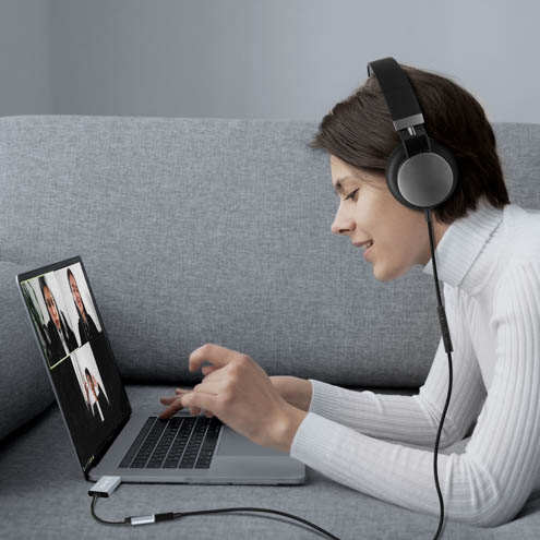 Câble / Adaptateur Audio USB Vers Jack 3.5mm Femelle Nylon Tressé, LinQ - Gris 24 Bénéficiez d'une qualité sonore optimale