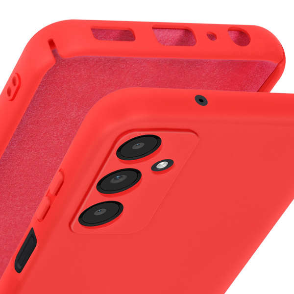 Coque Anti-traces Samsung Galaxy A05s Série Fast Cover - Rouge - Français