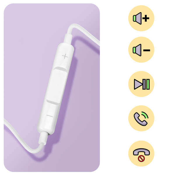 Ecouteurs Filaires IPhone Lightning, Connexion Bluetooth Avec Kit Main Libre - Blanc 25 TÉLÉCOMMANDE INTELLIGENTE