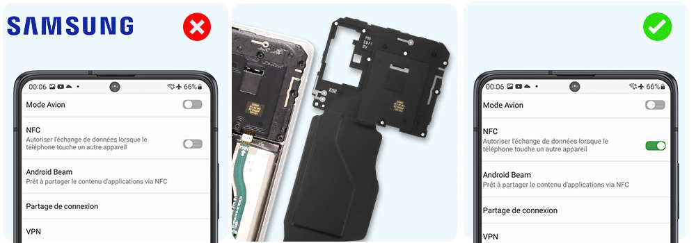 Original Samsung Galaxy A51 NFC Antenne - Service Pack - German