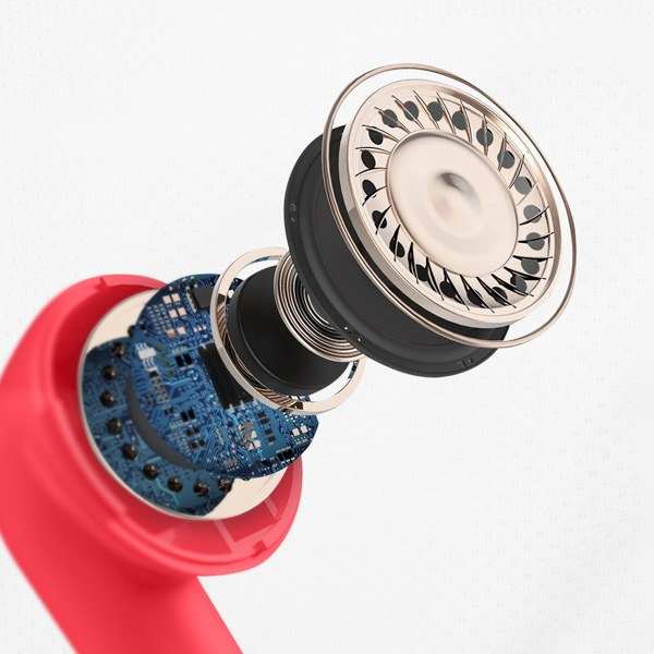 Écouteurs Sans-fil Intra-auriculaires, Bluetooth 5.3 Autonomie Totale 30 Heures, Defunc True Audio - Rouge 27 Écoutez sans aucune limite