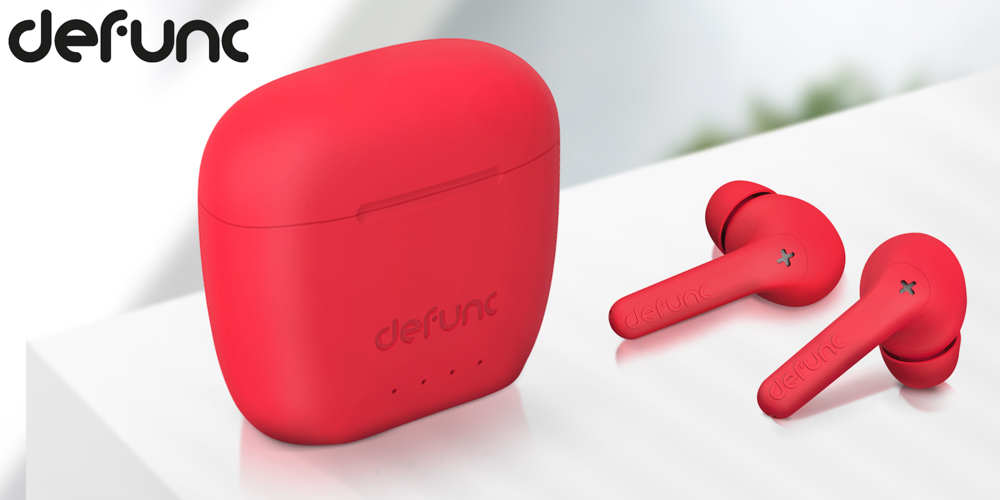 Écouteurs Sans-fil Intra-auriculaires, Bluetooth 5.3 Autonomie Totale 30 Heures, Defunc True Audio - Rouge 22 Vivez une expérience audio des plus agréables