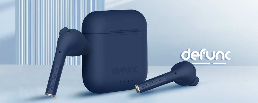 Écouteurs Bluetooth Defunc IPX4, Réducteur De Bruit Contrôle Tactile Et Boîtier De Charge - Bleu 20 écouteurs defunc