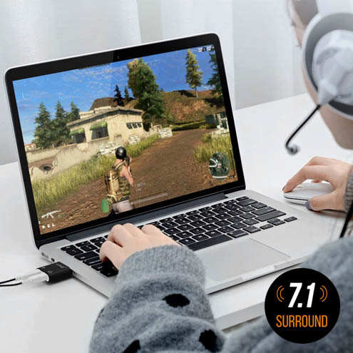 Carte Son USB Externe PC, Macbook - Adaptateur Double Jack Surround 7.1 (Enceinte, Micro, Casque) 23 Bénéficiez d'une qualité sonore excéptionnelle