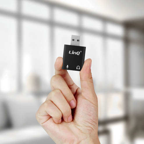 Carte Son USB Externe PC, Macbook - Adaptateur Double Jack Surround 7.1 (Enceinte, Micro, Casque) 26 Facile à transporter