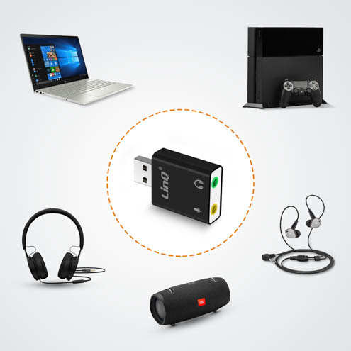 Carte Son USB Externe PC, Macbook - Adaptateur Double Jack Surround 7.1 (Enceinte, Micro, Casque) 27 Large compatibilité