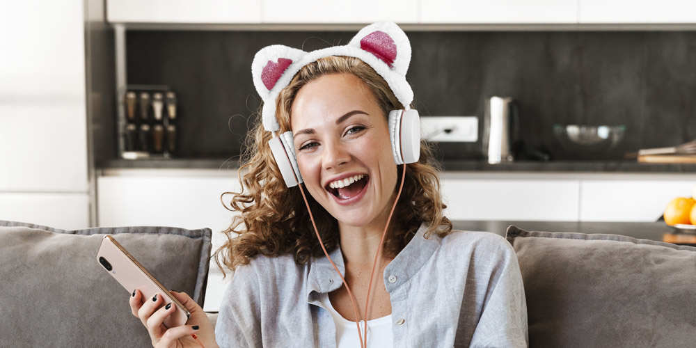 Casque Fantaisie Oreille De Chat - Blanc 18 casque audio jack fourrure