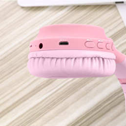 Casque Audio Bluetooth 5.0 Design Oreilles De Chat - Rose 27 LECTEUR CARTE MICRO-SD